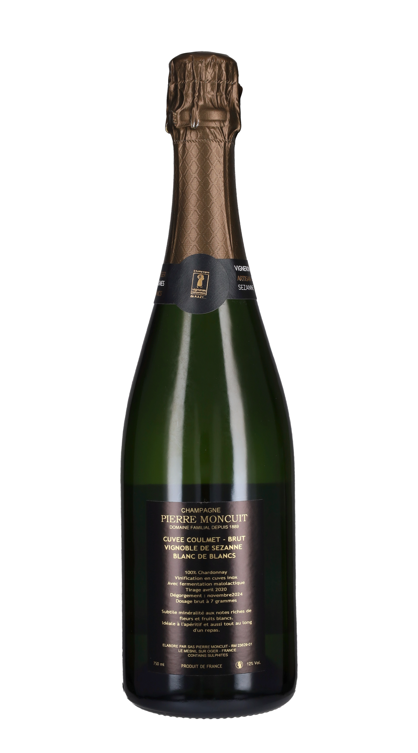 Champagne Brut Blanc de Blancs 'Hugues de Coulmet' Pierre Moncuit